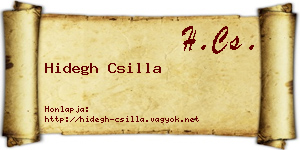 Hidegh Csilla névjegykártya