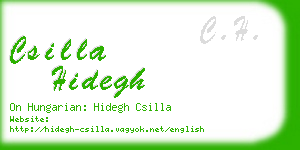 csilla hidegh business card